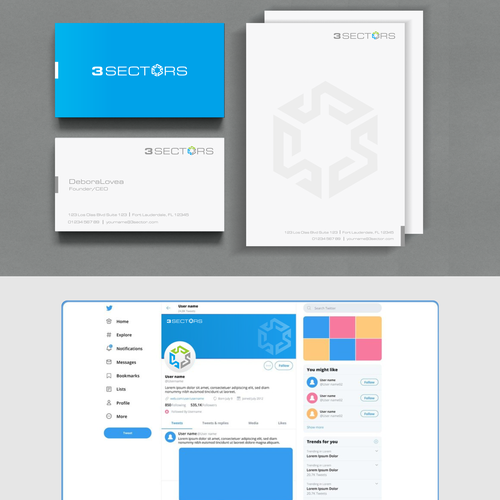 Design logo for 3Sectors (Conference and exhibition organization company) Design by debora_