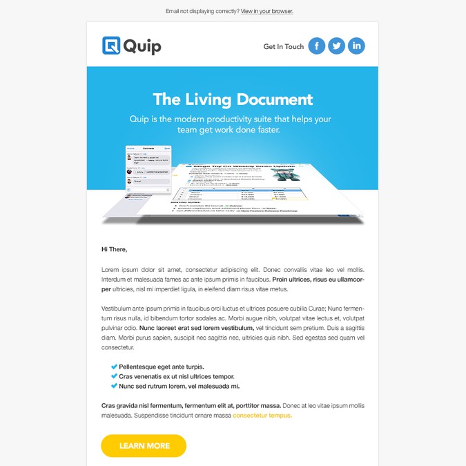 Design a sleek new announcement email template Email contest