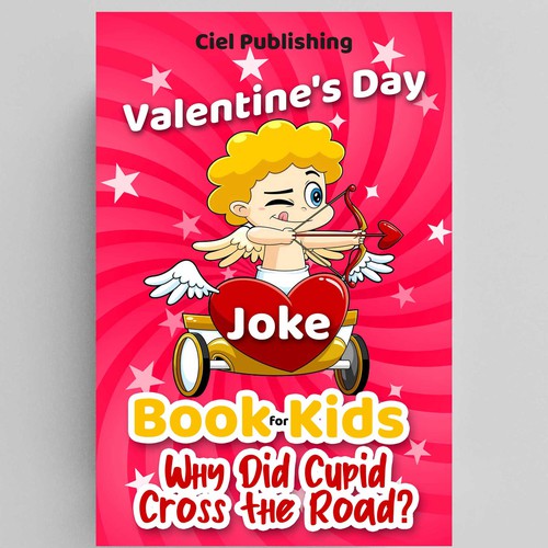 Book cover design for catchy and funny Valentine's Day Joke Book デザイン by logoziner