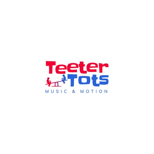 Teeter Totter meets Tumbling Tots - this logo is all about play! Design by iz.