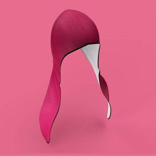 Sleek, modern 3D product rendering of head wrapping scarf. Design by Jonald