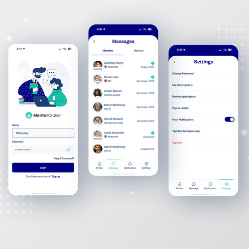 Redesign a mobile app for a career coaching startup Design by Ray-Mithun