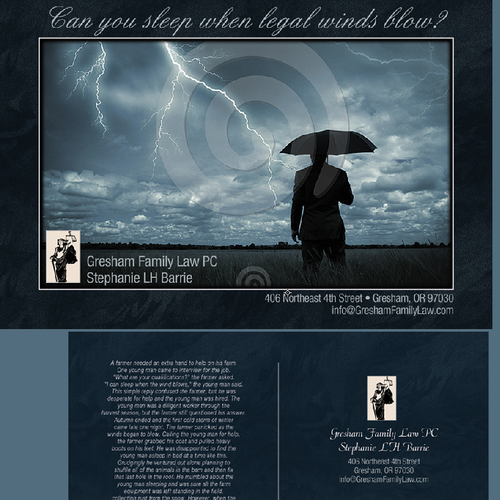 Gresham Family Law, PC needs a new postcard or flyer Design by carissaforu