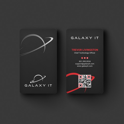 Create a Stellar Space-Themed Business Card for Galaxy IT Design by Roni_