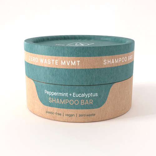 Packaging design for a zero waste shampoo bar! Design by DG[Graphix]