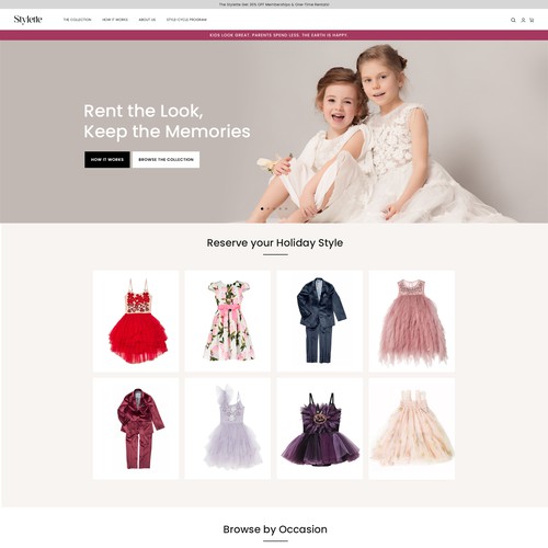 Needed: Cute Kids Clothing Site Redesign Design by Pixelopaque