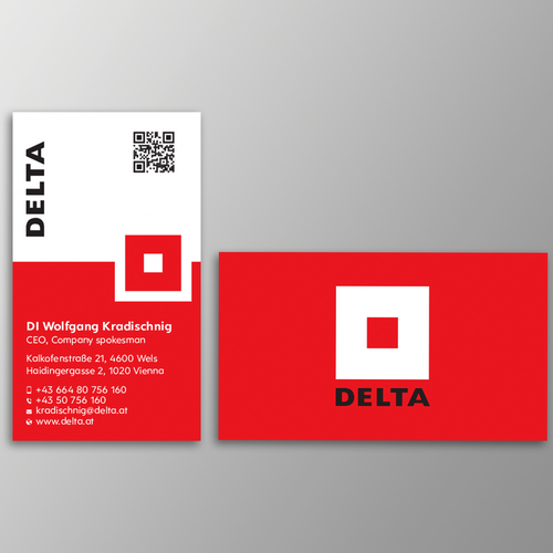 DELTA Business Card Relaunch Design réalisé par Design sp