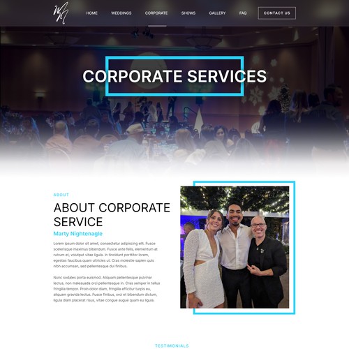 Dynamic DJ & Musician needs a website for weddings & corporate entertainment Design by FuturisticBug