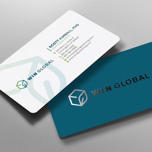 WIN Global Business Card Design Design by chandrayaan.creative