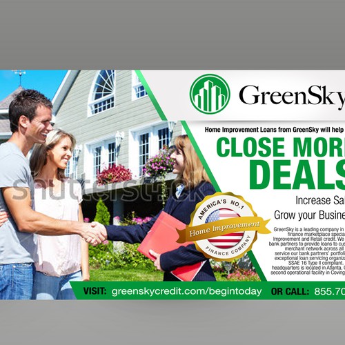 Create an impactful direct mail postcard for GreenSky Credit Réalisé par ArtisteXz