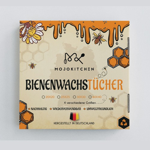 Modern Packaging for Beewax Wraps Made in Germany Design by Jatinder005