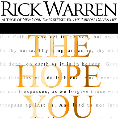 Design Rick Warren's New Book Cover Design réalisé par Interesting