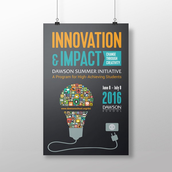 Design signage for summer program exploring INNOVATION & IMPACT