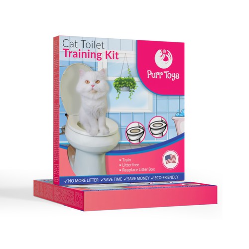 Cat Litter Training Kit Package Design Product packaging contest