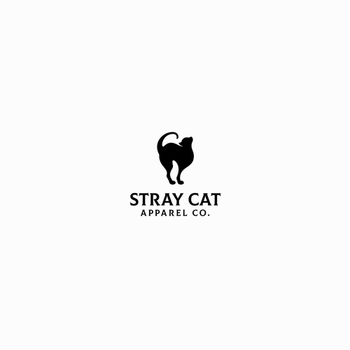 Logo for Stray Cat Apparel Co. - Clothing brand that donates 100% to saving cats! Design by graphitepoint