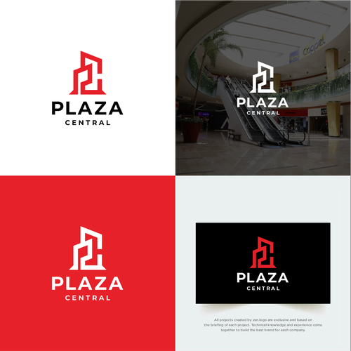 Logotipo Plaza Central Design by zen.logo