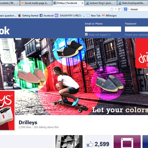 Facebook brand design for international Espadrille shoe company.  More work to follow! Réalisé par Akshay.ps