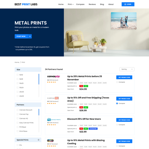 Design Print comparison website Design by don_is