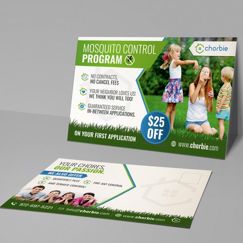 Chorbie Mosquito Control Postcard Design by FuturisticBug