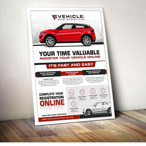 One-Page Flyer for VehicleRegistration.com Design by nancy23