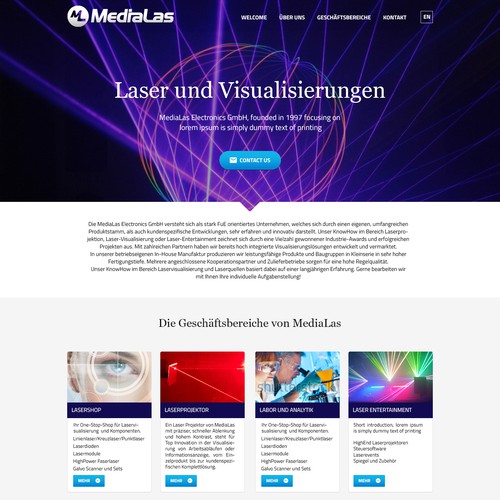 Landing page design contest entry by little fish