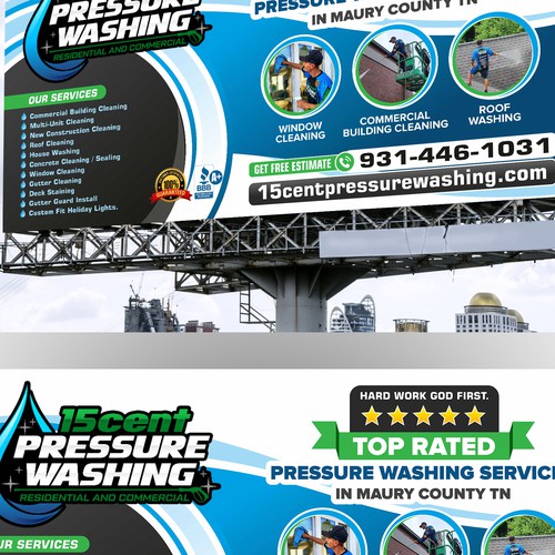 Modern Pressure Washing Billboard Design by JobDONE