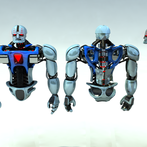 Computer modeled (CG) evil robot illustration Design von Andyolivella