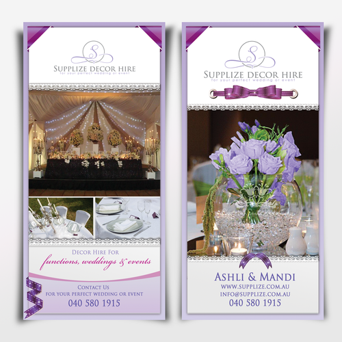postcard or flyer for Supplize Decor Hire Design by yummy