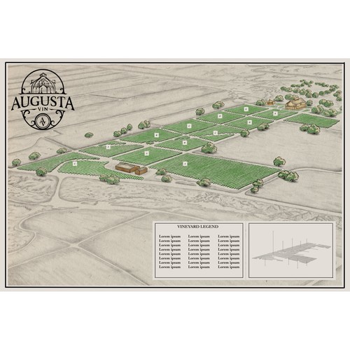 Artist interpretation of a Vineyard map Design by ijakji