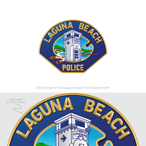 Laguna Beach Police Department Logo Design by Sanrix Graphic Design