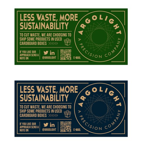 Stickers for sustainable packaging Design by mdcreation