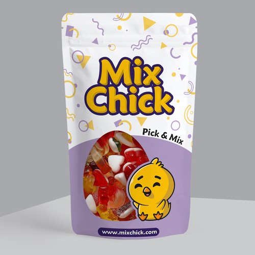 Cute confectionary packaging for pick & mix sweets Design by Kimoart