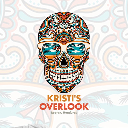 Design Sugar Skull t shirt-Kristi's Overlook di NikosNikossss