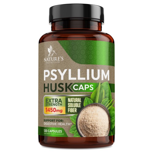 Natural Psyllium Husk Capsules Design needed for Nature's Nutrition Design by gs-designs