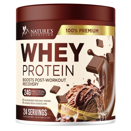 Diseño de Tasty Whey Protein Chocolate Design Needed for Nature's Nutrition de UnderTheSea™