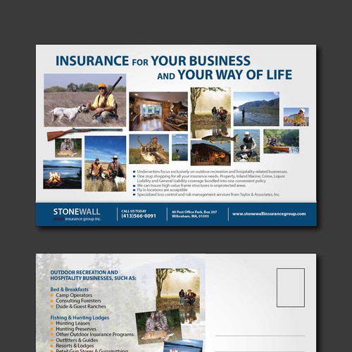 postcard or flyer for Stonewall Insurance Group Inc. Design by malih