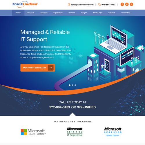 An IT services provider needs a high-tech website to help their business grow Design by ABRIR