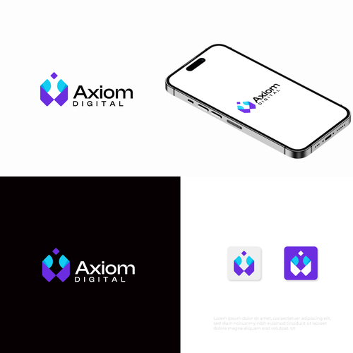 axiom digital logo design Design by Khairul__Islam