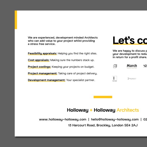 Fun flyer for couple run architecture studio Design by Dkika™