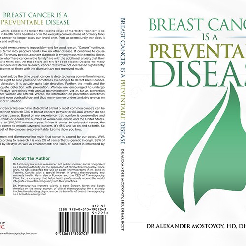 Create a catchy book cover for Breast Cancer Is A Preventable Disease Design by Cover Belle