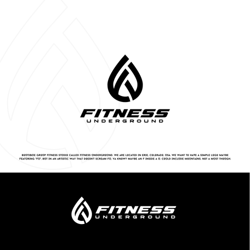 Simple boutique fitness logo Design by Grapìkal