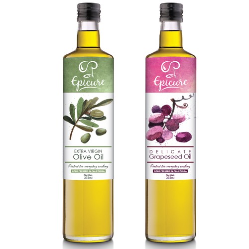Epicure Olive Oil label Design Design by Ide Studios