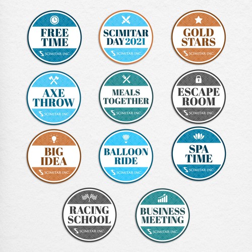 Cool Badges for Team building Design by Ashley Creates