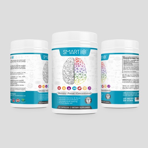 Brain Supplement Label Design Design von DesignSBS