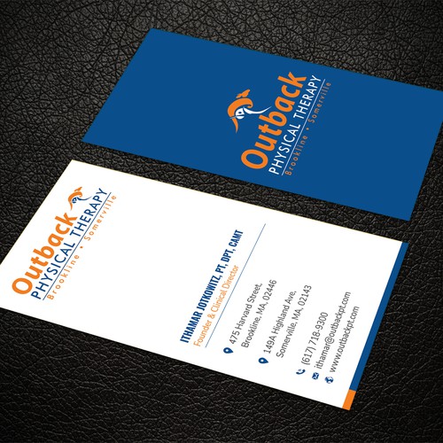 Business card for 2 clinic physical therapy office Design by ™SF_Design™