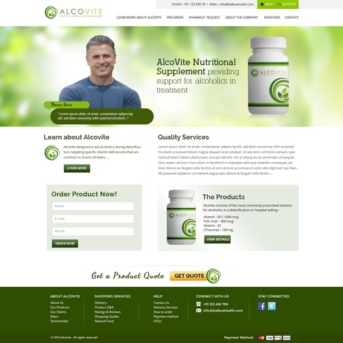 Design Create a Stunning Homepage for Vitamin Supplement - Guaranteed Award! di Make Mobi