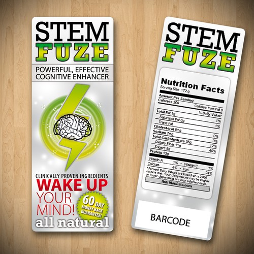 Create the next product label for StemFuze Réalisé par CMethod