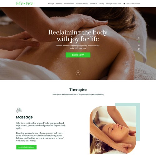 Simple Wellness Spa Website Design by Web Hub