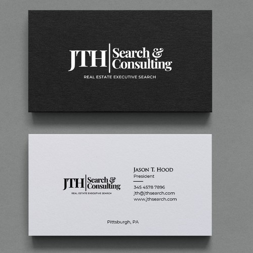 Business Card Design for Executive Search Firm Design by Xclusive16