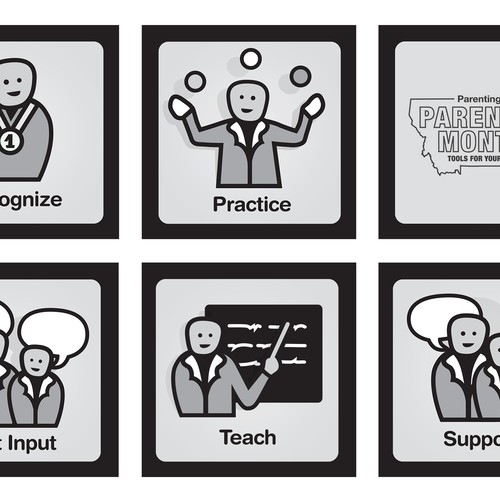 5 separate yet cohesive ideograms to identify concepts Design by DataFox